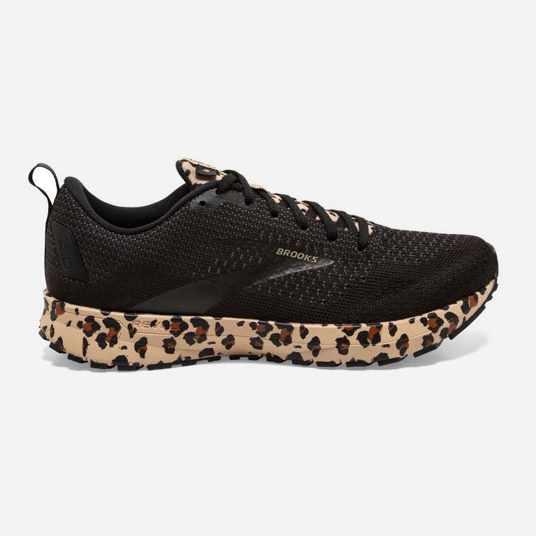 Brooks Revel 4 Womens Road Running Shoes - Black/Latte/Metallic/Leopard/Khaki - Philippines (087659T